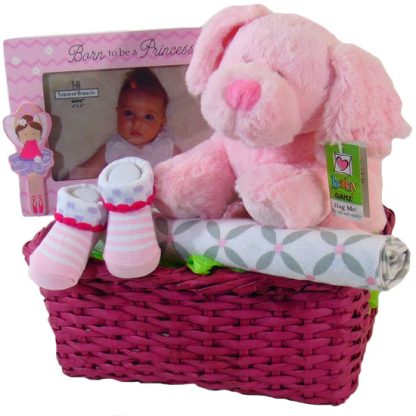 Baby Girl Basket Gift Pink