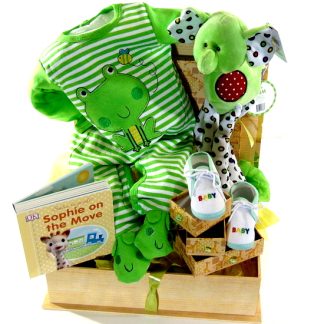 Baby Keepsake Basket Yellow Gift Box