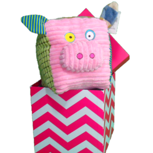 Pig Plush Toy Gift Basket Box for Kids Get well, and Birthday Gifts