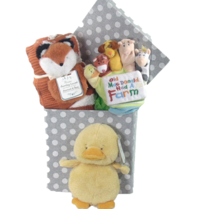 Yellow Ducky Plush Baby Gift Box