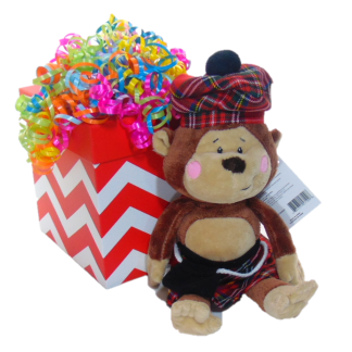 Monkey Plush Toy Gift Box Kids
