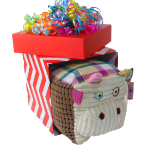 Kids get well basket Cow plush stuffie gift box