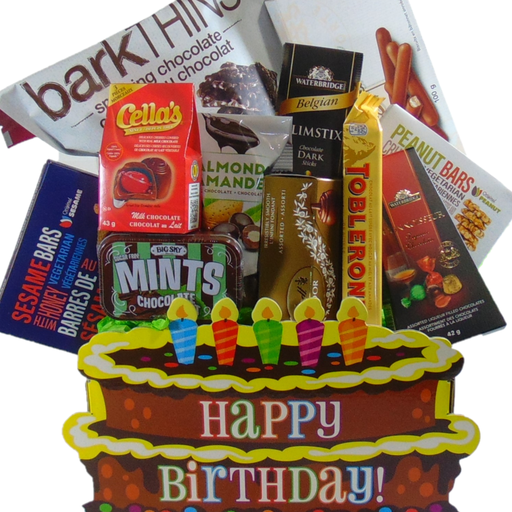 Happy Birthday Gift Box Basket
