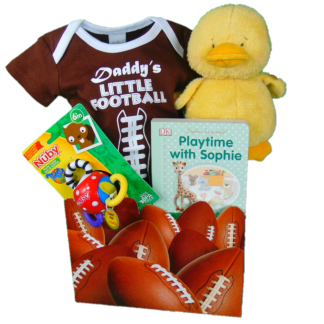 Football Baby Gift Basket Box